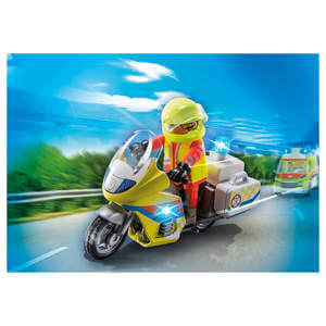 Playmobil Rescue Motorcycle with Flashing Light